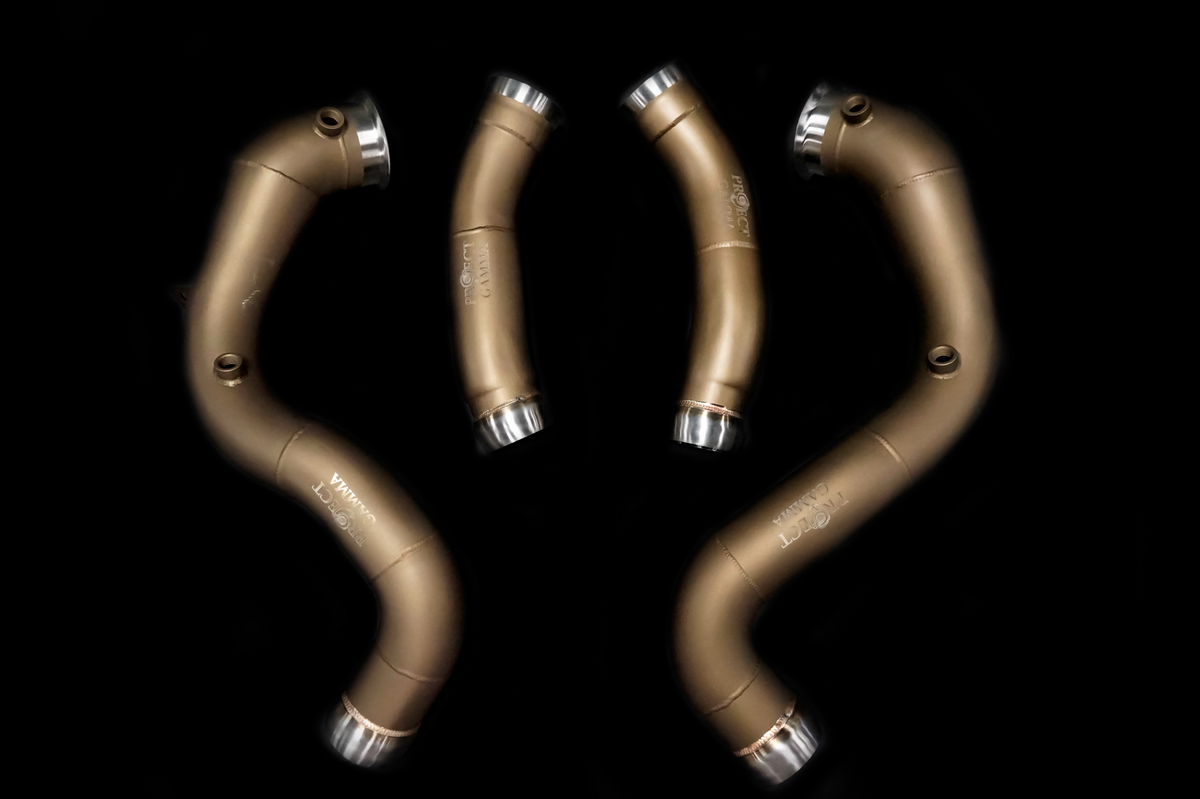 C63s catless store downpipes