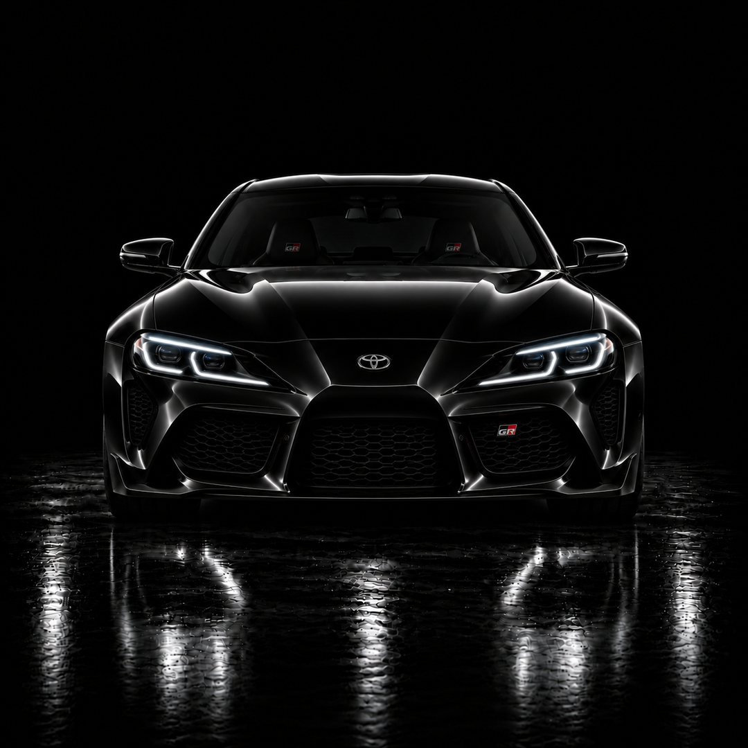 Black Toyota GR Supra A90 studio render