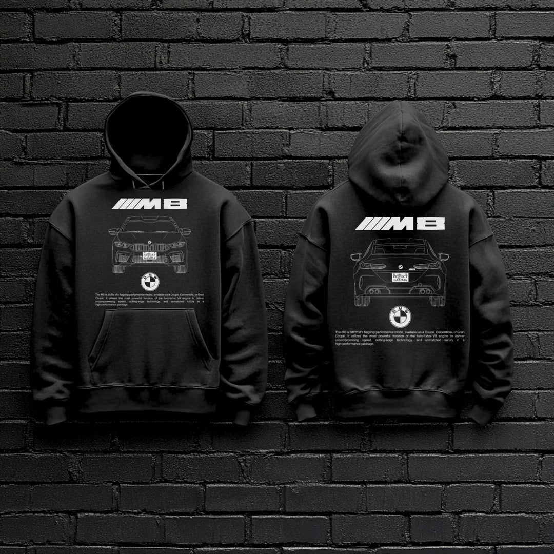 BMW / M8 Dual-View Technical Series - Unisex Double Sided Hoodie