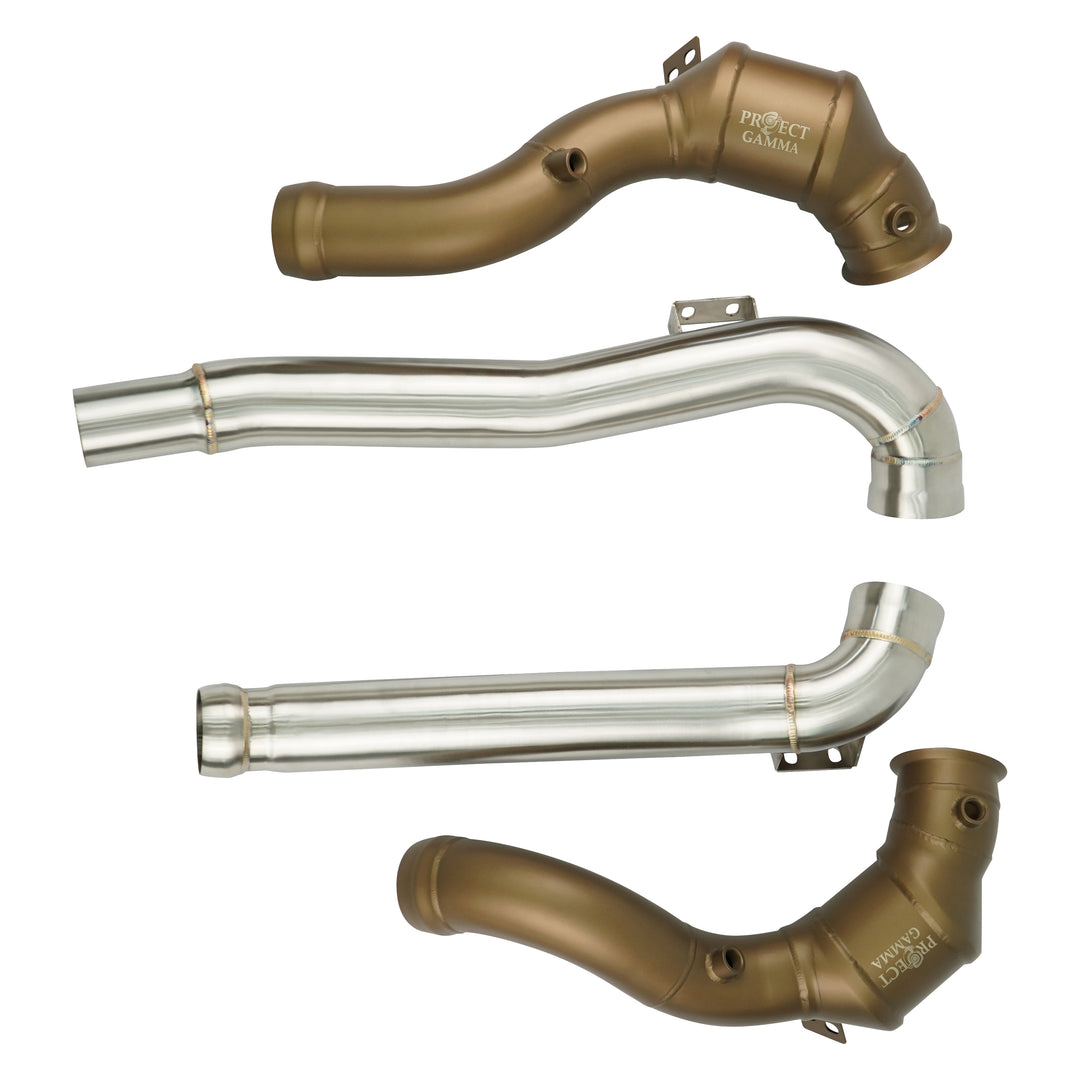 Mercedes AMG GT 200 Cell Downpipes Installed