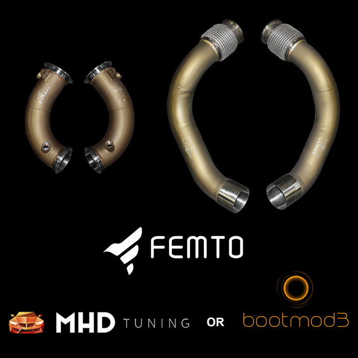 BMW M5 M8 Primary &amp; Secondary Downpipes with Bootmod3 MHD Tune Package
