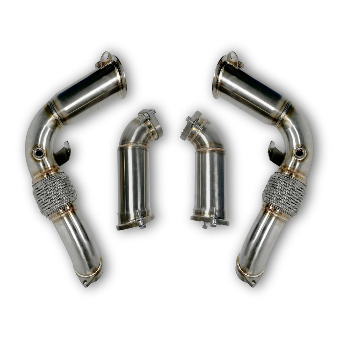 BMW M5 G90 G99 High-Flow Downpipes Installed