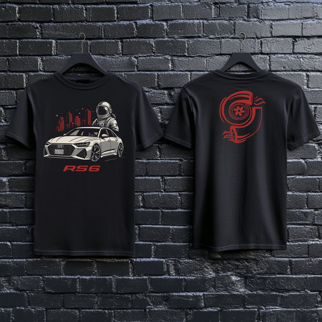 AUDI / RS6 Astronaut - Unisex Double Sided T-Shirt