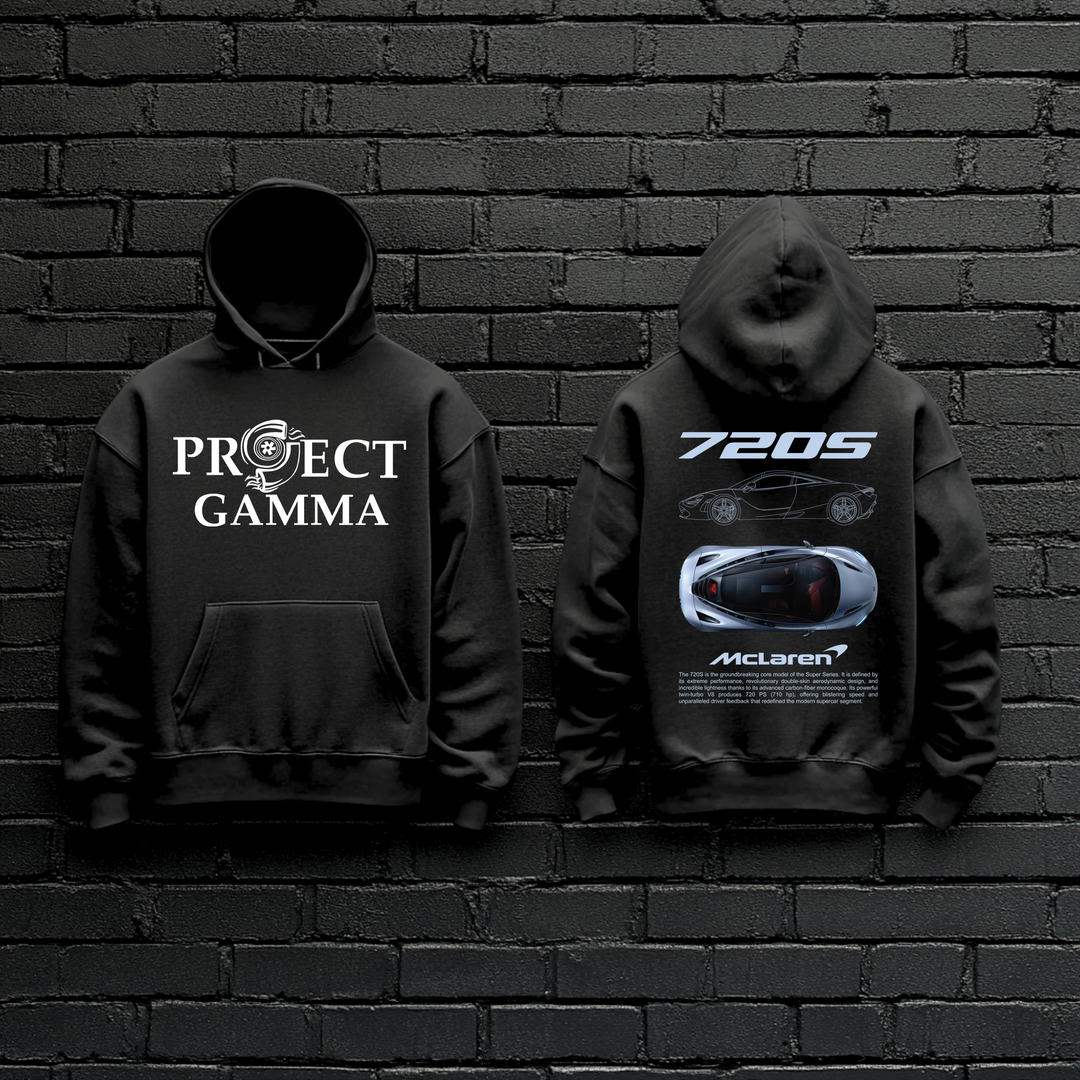 MCLAREN / 720S Garage Wall Art - Unisex Double Sided Hoodie