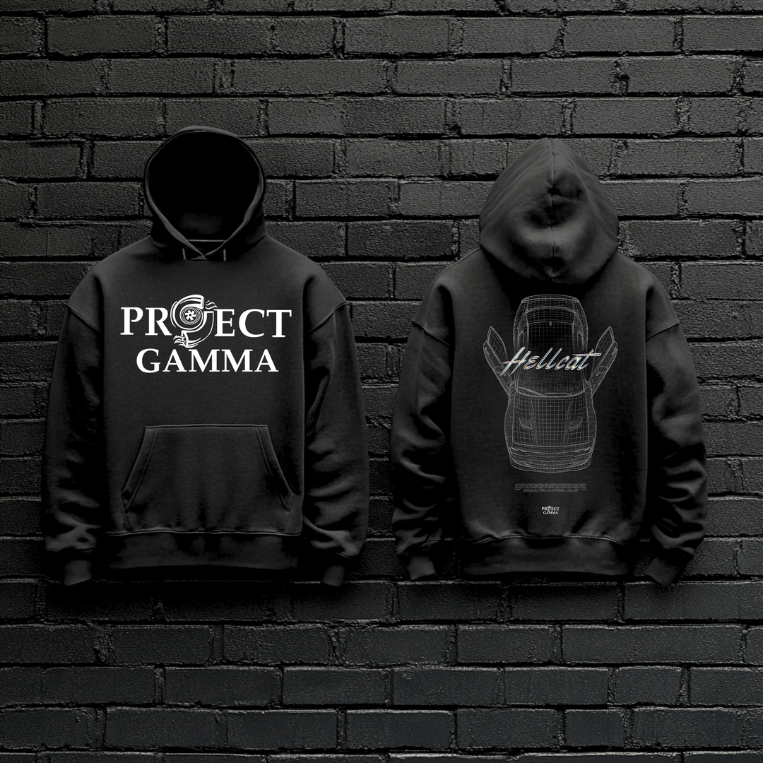 DODGE / HELLCAT Blueprint - Unisex Double Sided Hoodie