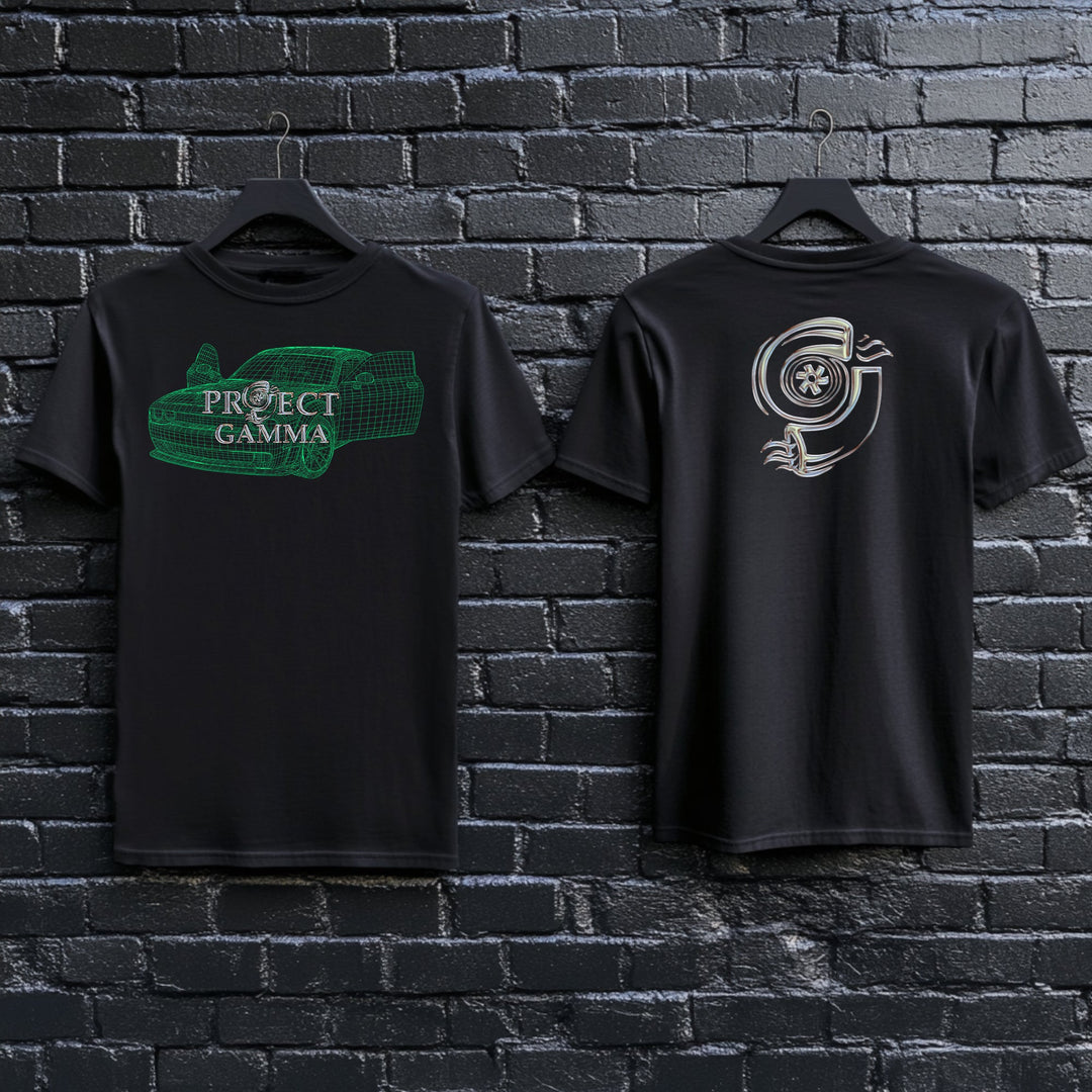DODGE / HELLCAT Wireframe - Unisex Double Sided T-Shirt