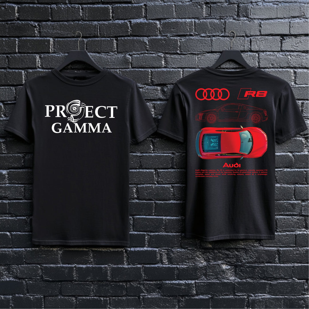 AUDI / R8 Garage Wall Art - Unisex Double Sided T-Shirt