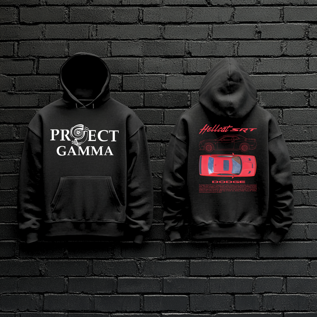 DODGE / HELLCAT SRT Garage Wall Art - Unisex Double Sided Hoodie