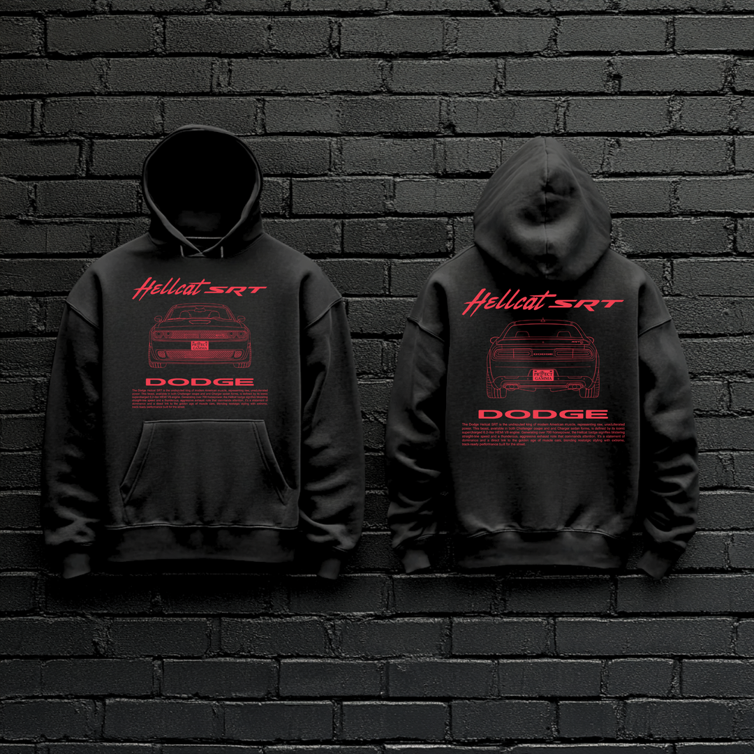 DODGE / HELLCAT SRT Dual-View Technical Series - Unisex Double Sided Hoodie