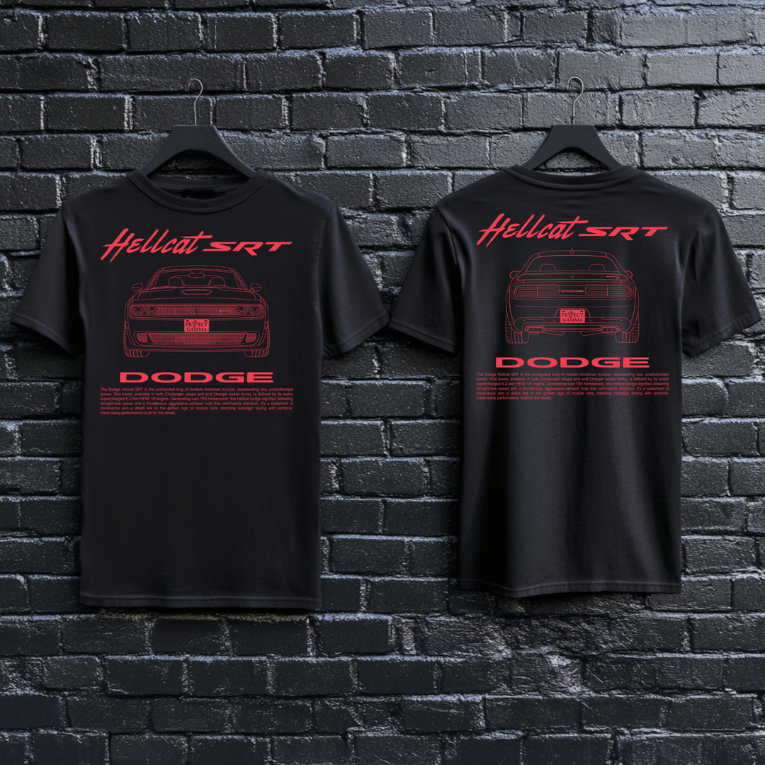 DODGE / HELLCAT SRT Dual-View Technical Series - Unisex Double Sided T-Shirt