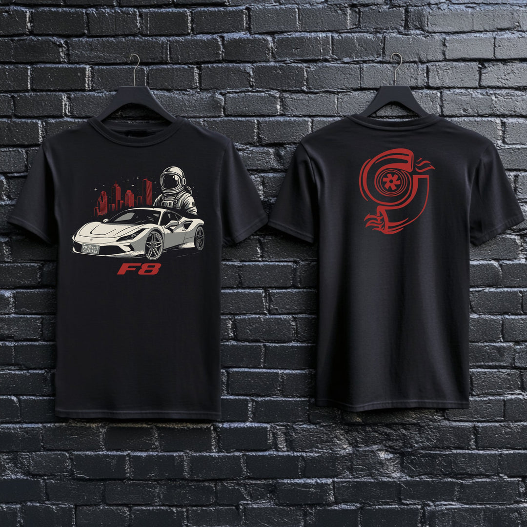 FERRARI / F8 Astronaut - Unisex Double Sided T-Shirt