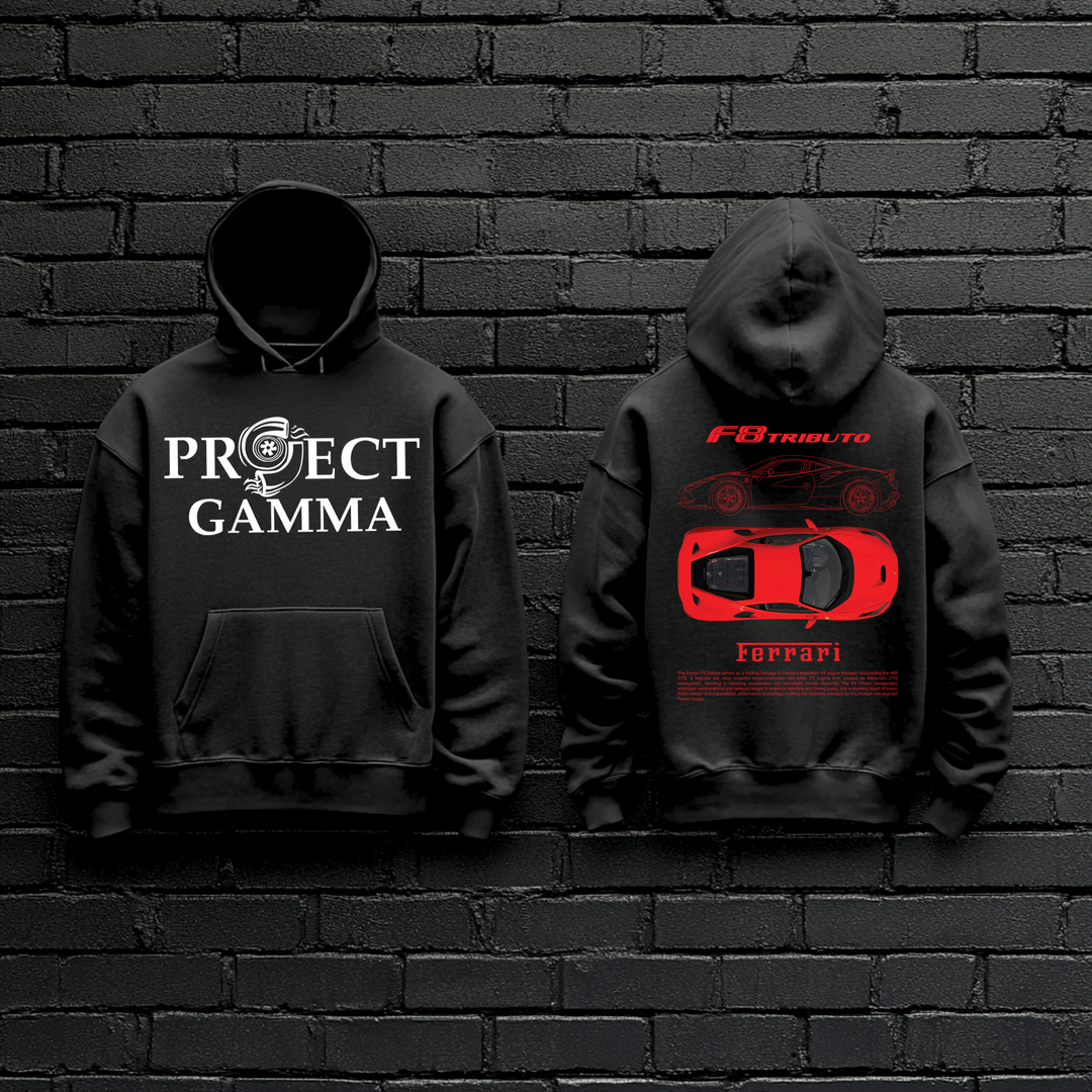 FERRARI / F8 TRIBUTO Garage Wall Art - Unisex Double Sided Hoodie