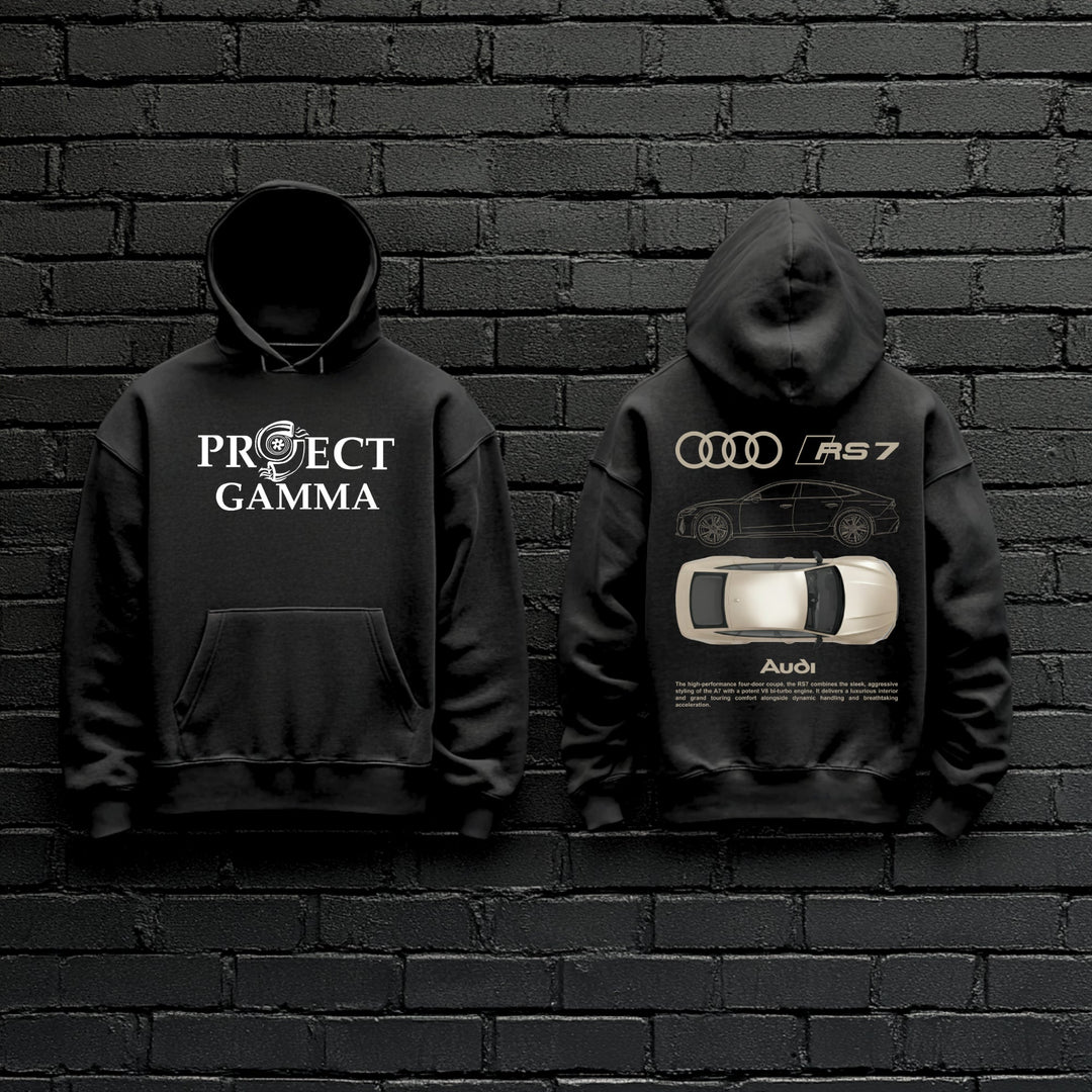 AUDI / RS7 Garage Wall Art - Unisex Double Sided Hoodie