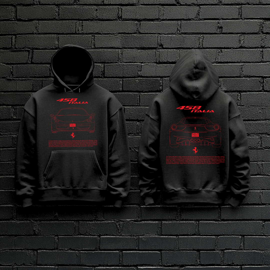 FERRARI / 458 ITALIA Dual-View Technical Series - Unisex Double Sided Hoodie