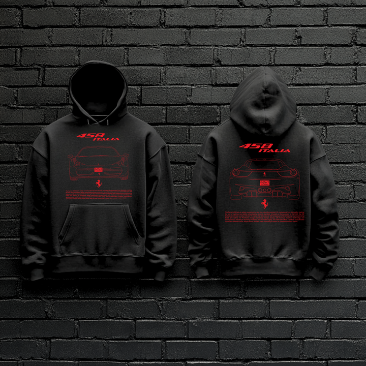 FERRARI / 458 ITALIA Dual-View Technical Series - Unisex Double Sided Hoodie