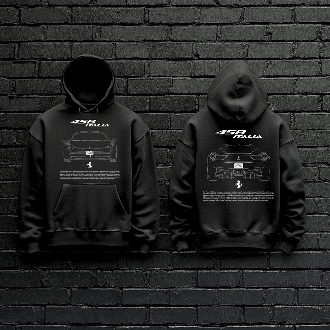 FERRARI / 458 ITALIA Dual-View Technical Series - Unisex Double Sided Hoodie