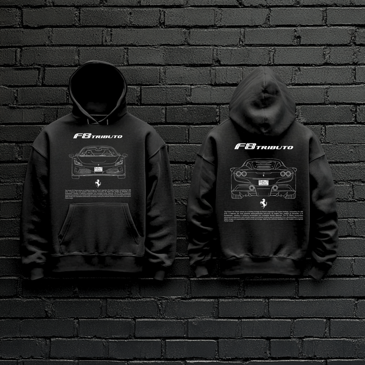 FERRARI / F8 TRIBUTO Dual-View Technical Series - Unisex Double Sided Hoodie