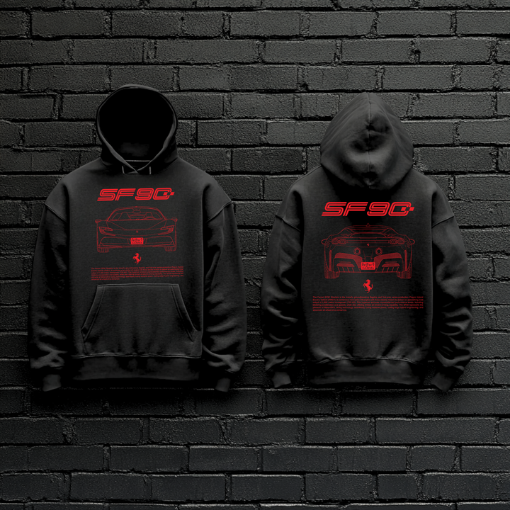 FERRARI / SF90 Dual-View Technical Series - Unisex Double Sided Hoodie
