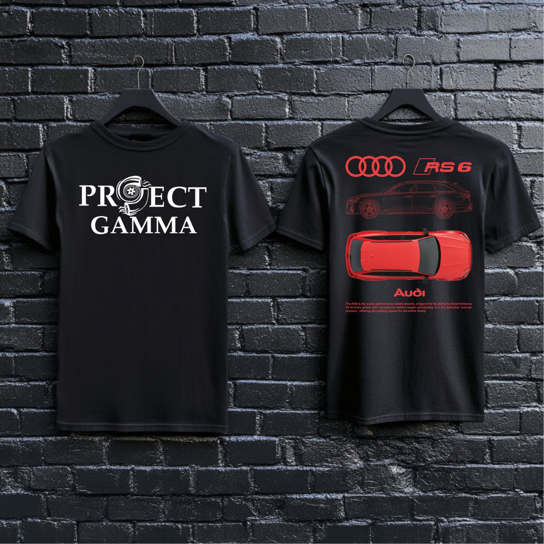 AUDI / RS6 Garage Wall Art - Unisex Double Sided T-Shirt