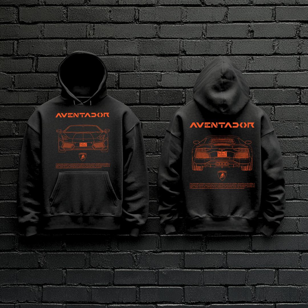 LAMBORGHINI / AVENTADOR Dual-View Technical Series - Unisex Double Sided Hoodie