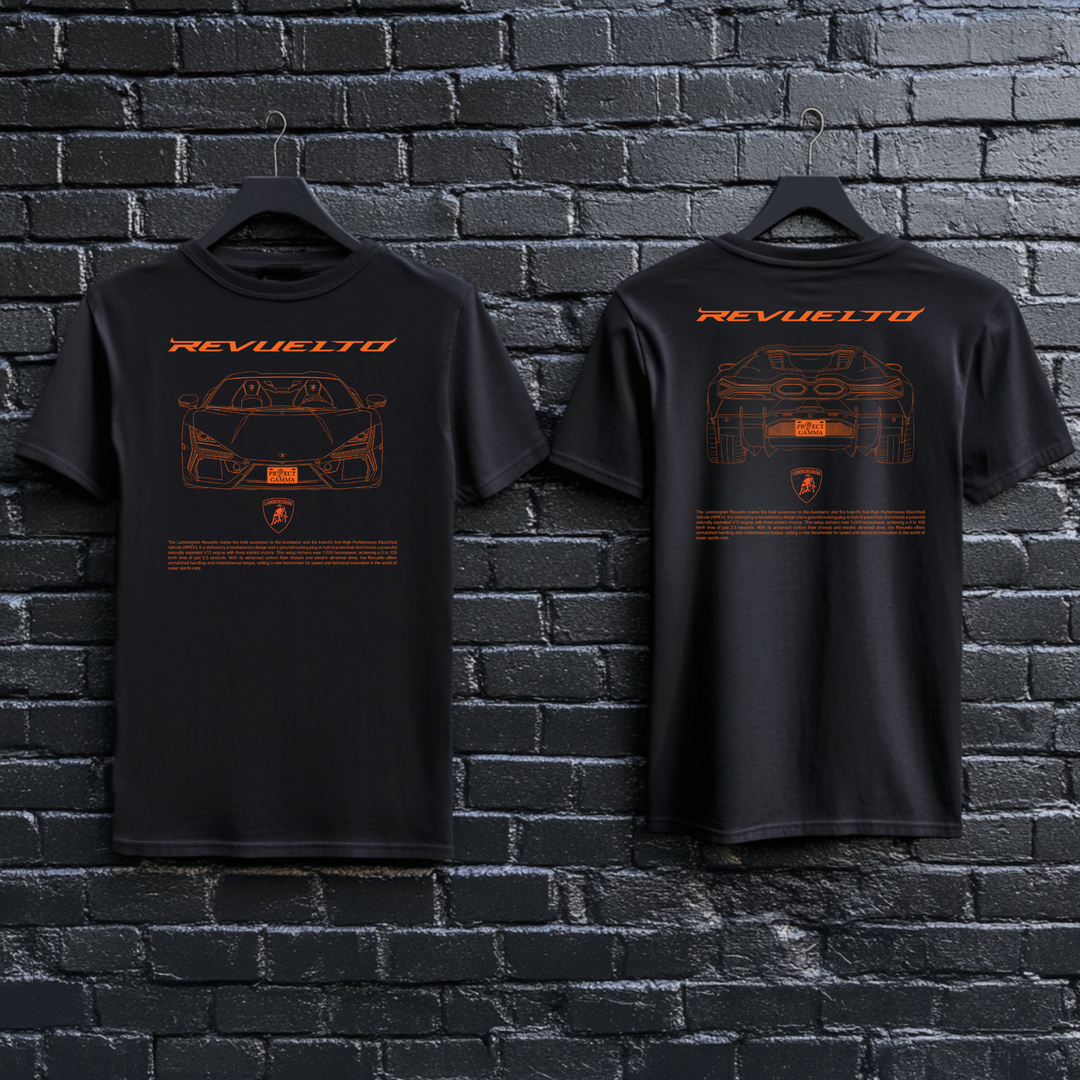LAMBORGHINI / REVUELTO Dual-View Technical Series - Unisex Double Sided T-Shirt