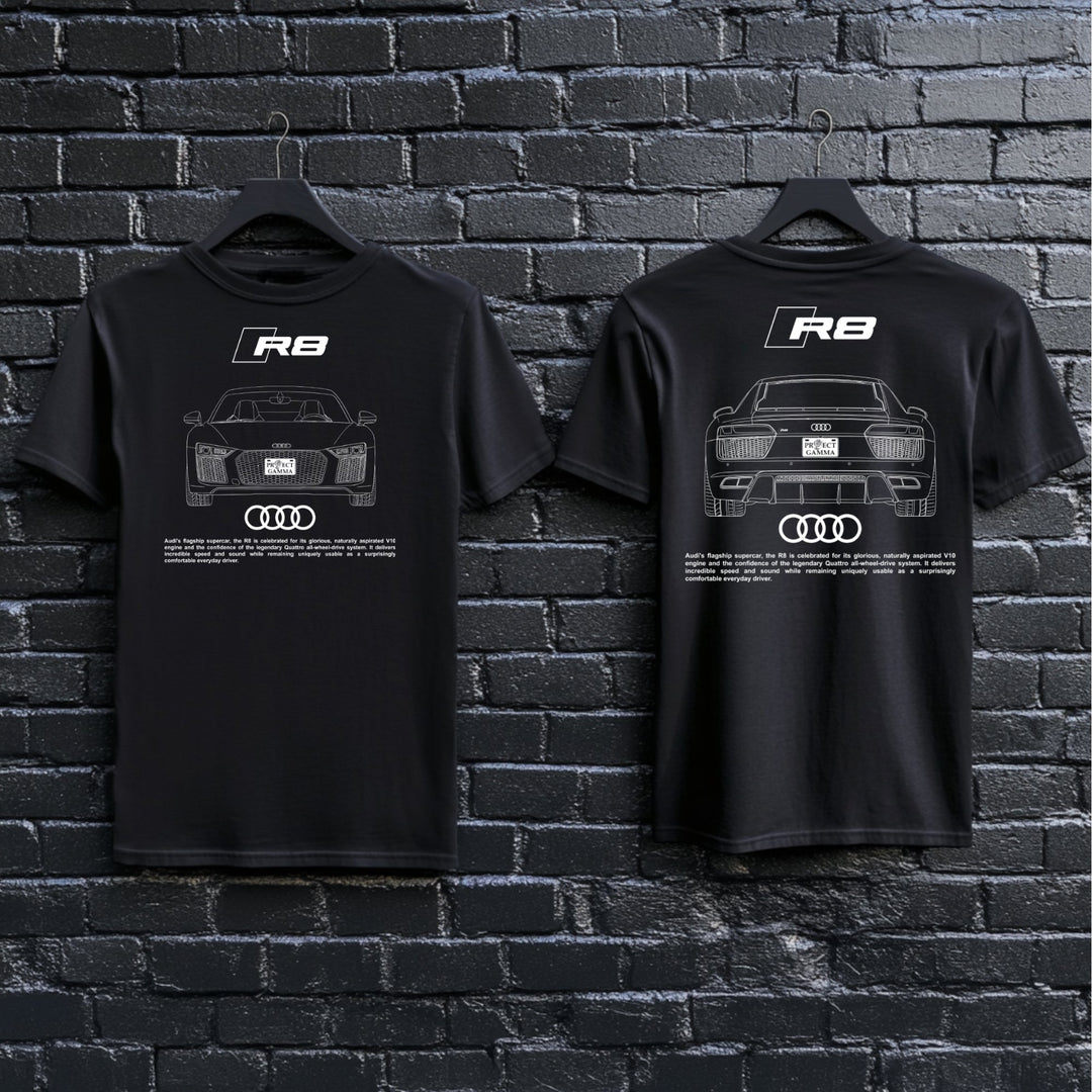 AUDI / R8 Dual-View Technical Series - Unisex Double Sided T-Shirt