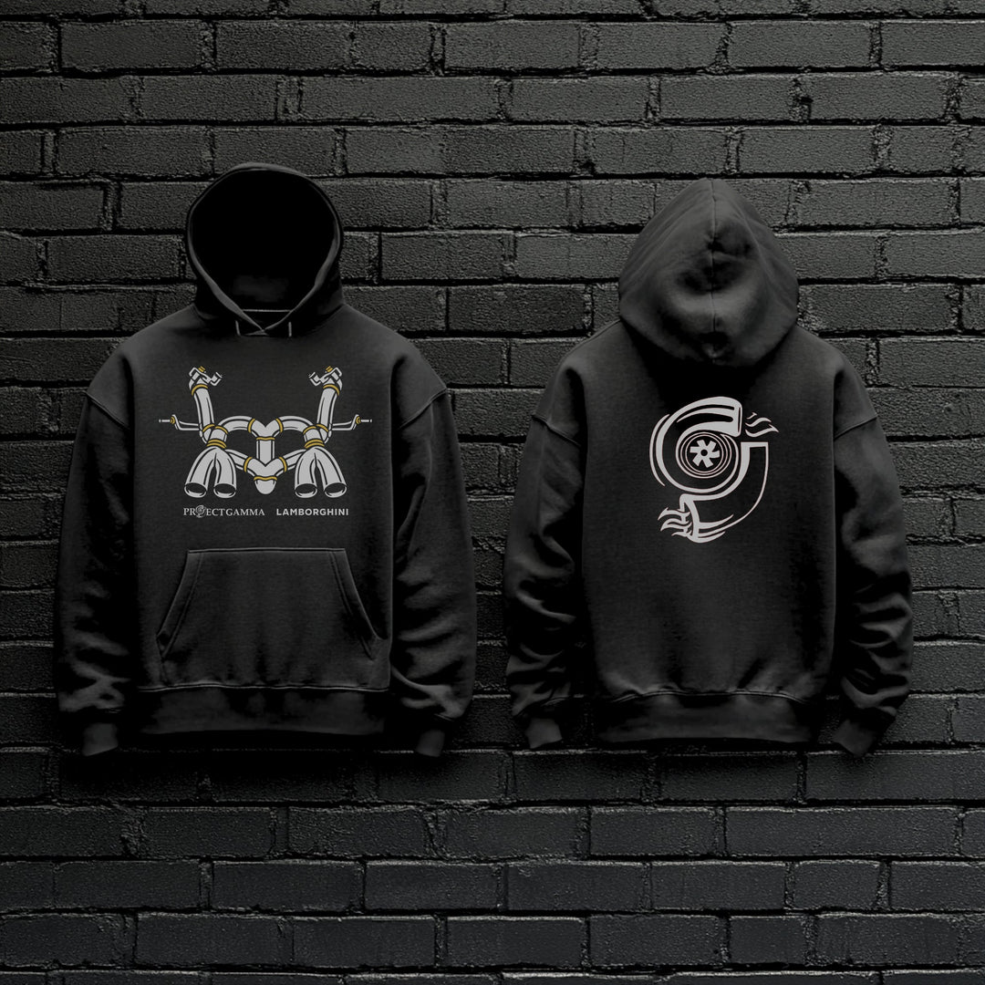 LAMBORGHINI / REVUELTO Stainless Steel Exhaust System - Unisex Double Sided Hoodie