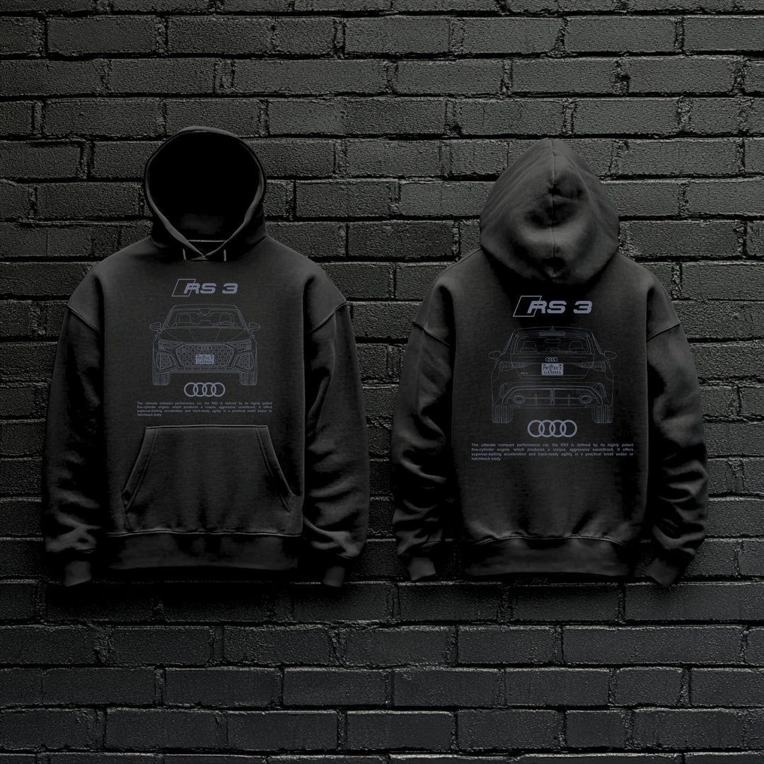 AUDI / RS3 Dual-View Technical Series - Unisex Double Sided Hoodie