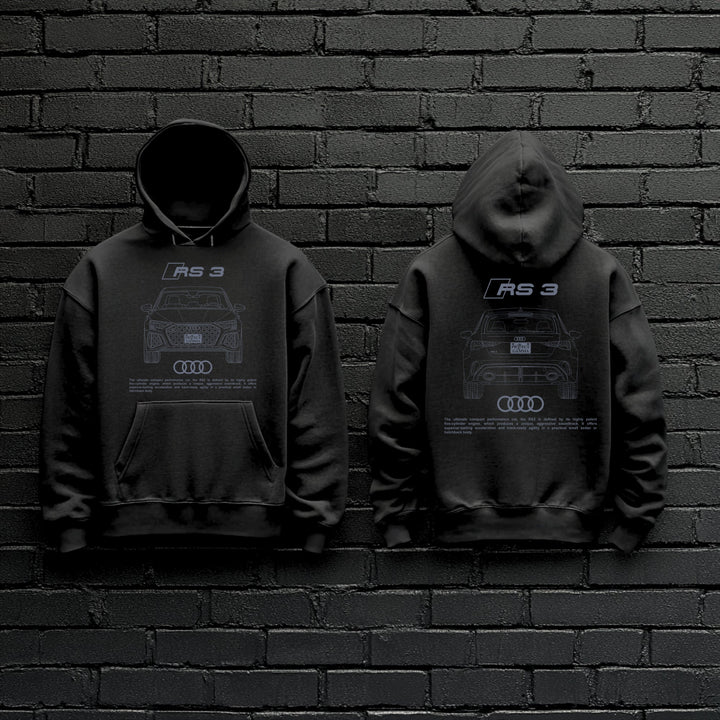 AUDI / RS3 Dual-View Technical Series - Unisex Double Sided Hoodie