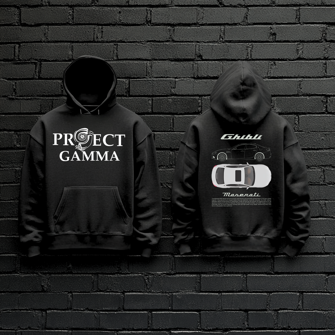 MASERATI / GHIBLI Garage Wall Art - Unisex Double Sided Hoodie