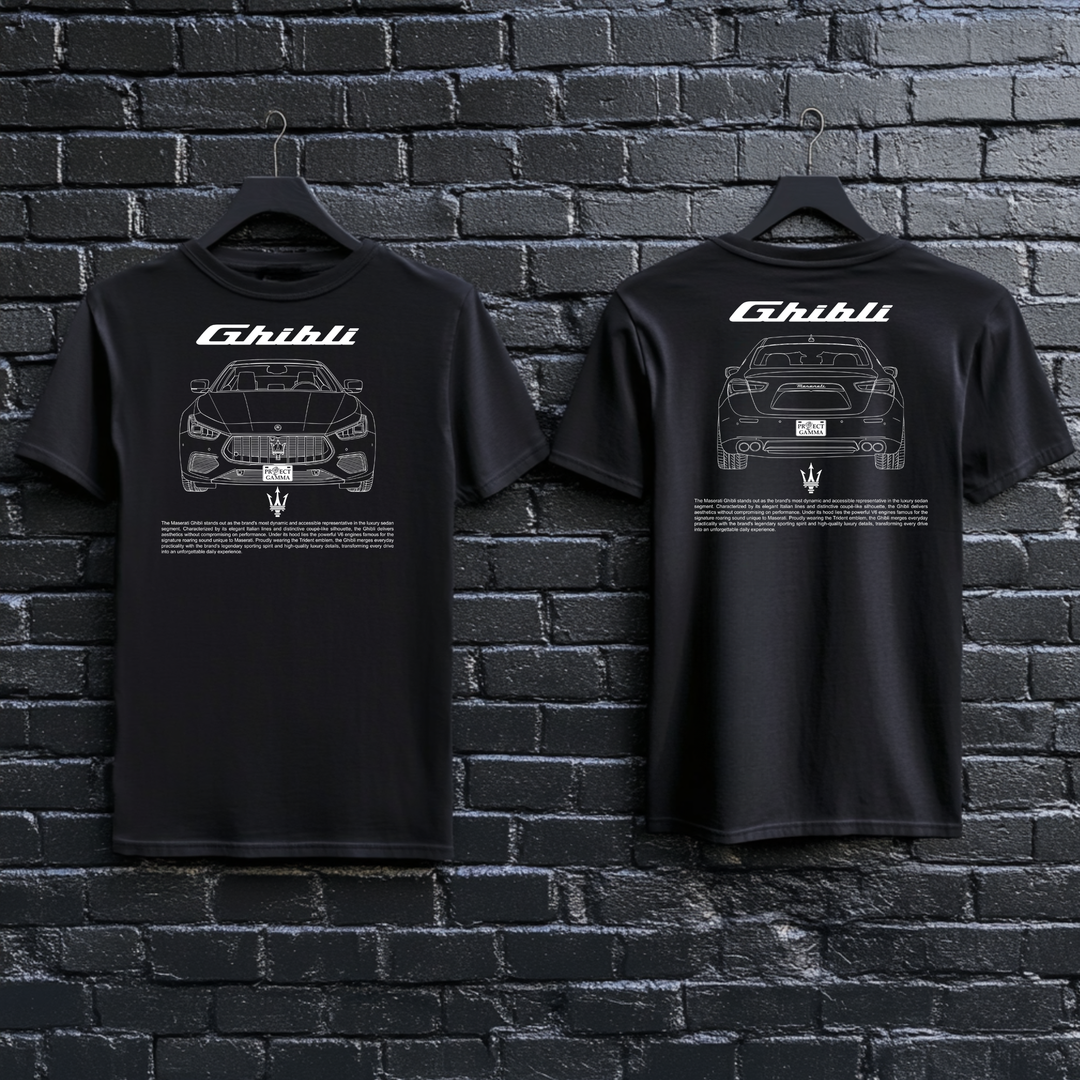 MASERATI / GHIBLI Dual-View Technical Series - Unisex Double Sided T-Shirt