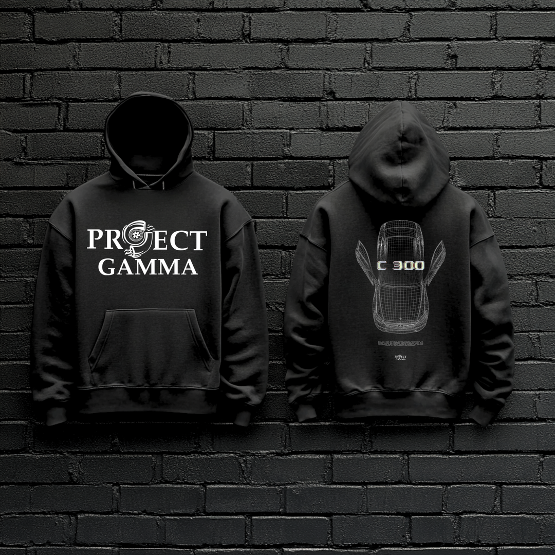 MERCEDES / C300 Blueprint - Unisex Double Sided Hoodie