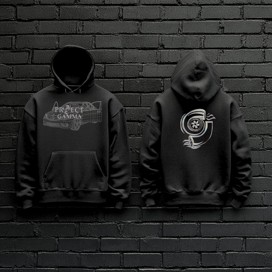 MERCEDES / AMG C63 Wireframe - Unisex Double Sided Hoodie