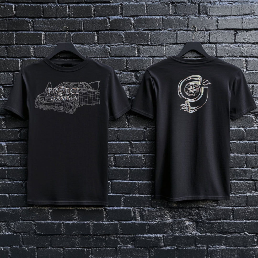 MERCEDES / AMG C63 Wireframe - Unisex Double Sided T-Shirt