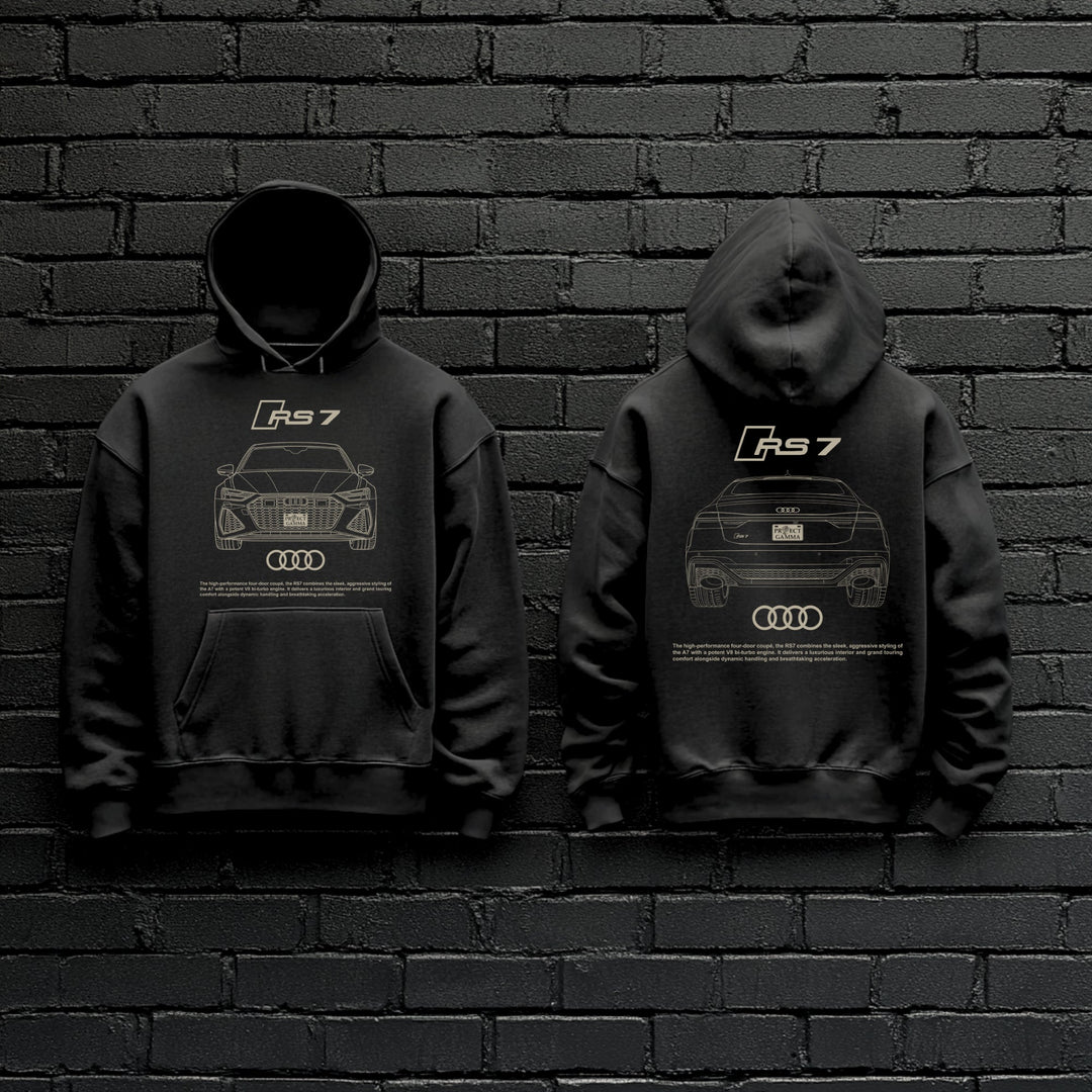 AUDI / RS7 Dual-View Technical Series - Unisex Double Sided Hoodie