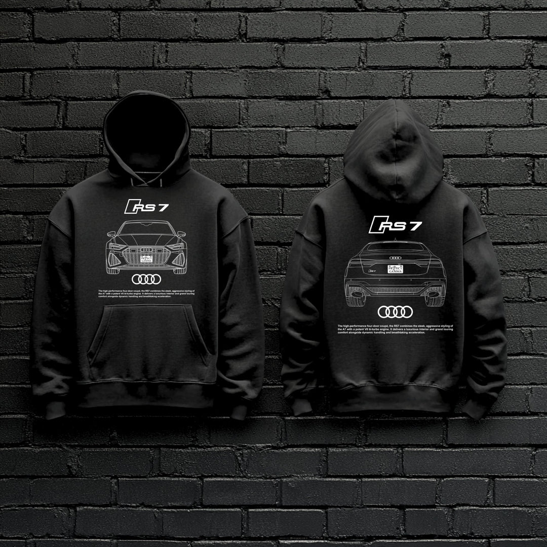 AUDI / RS7 Dual-View Technical Series - Unisex Double Sided Hoodie