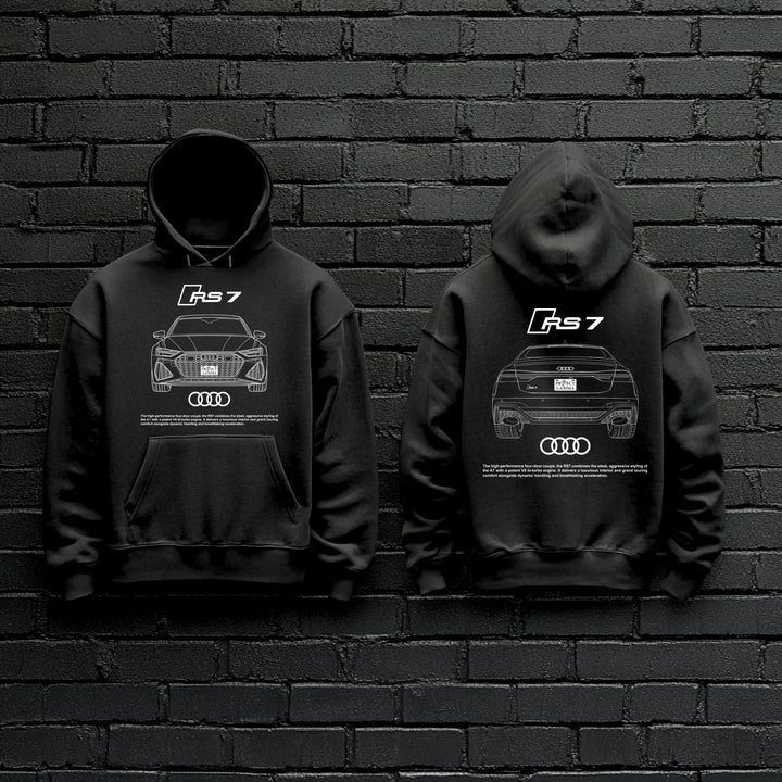 AUDI / RS7 Dual-View Technical Series - Unisex Double Sided Hoodie