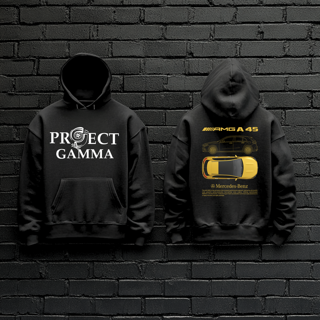 MERCEDES / AMG A45 Garage Wall Art - Unisex Double Sided Hoodie