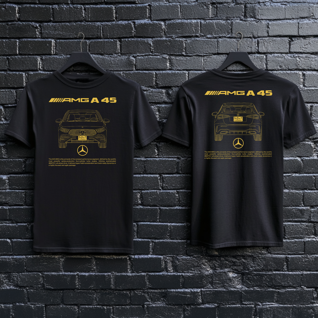 MERCEDES / AMG A45 Dual-View Technical Series - Unisex Double Sided T-Shirt