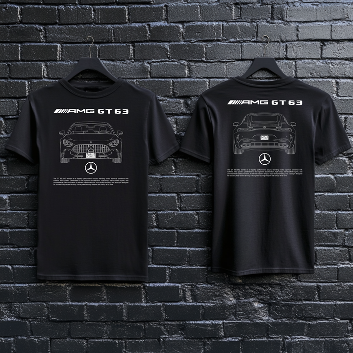 MERCEDES / AMG GT63 Dual-View Technical Series - Unisex Double Sided T-Shirt
