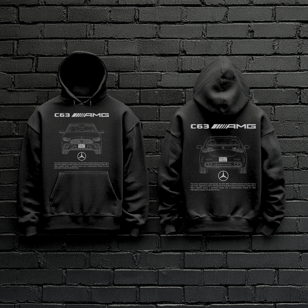 MERCEDES / AMG C63 Dual-View Technical Series - Unisex Double Sided Hoodie