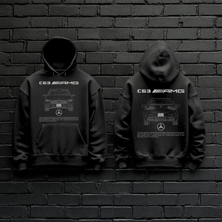 MERCEDES / AMG C63 Dual-View Technical Series - Unisex Double Sided Hoodie