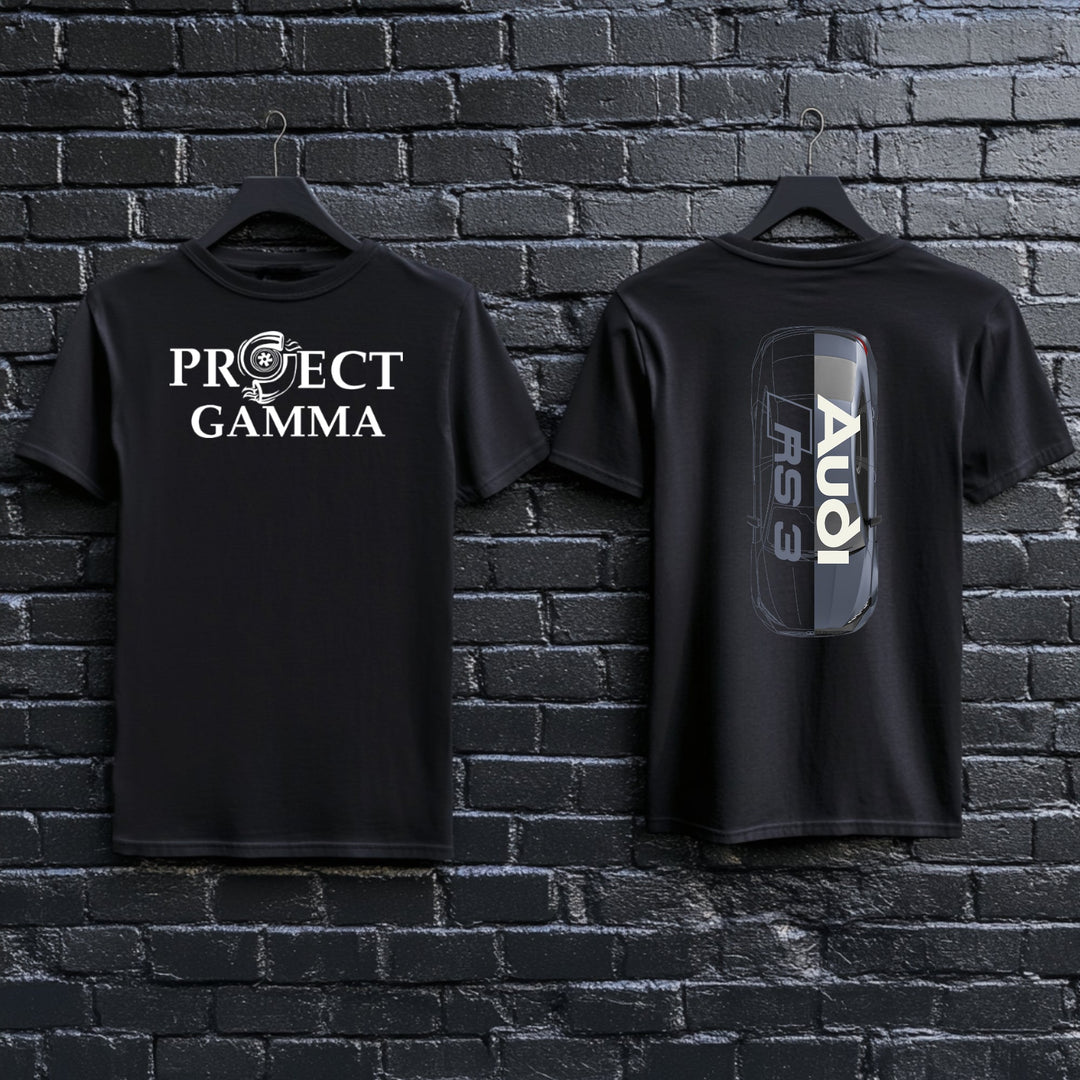 AUDI / RS3 Split-Identity Vector - Unisex Double Sided T-Shirt