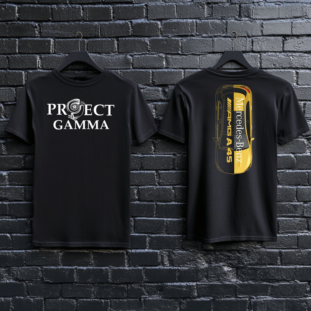 MERCEDES / AMG A45 Split-Identity Vector - Unisex Double Sided T-Shirt