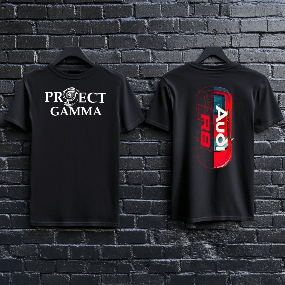 AUDI / R8 Split-Identity Vector - Unisex Double Sided T-Shirt