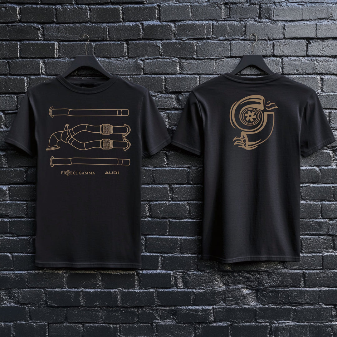 AUDI / RS3 TTRS Downpipes - Unisex Double Sided T-Shirt