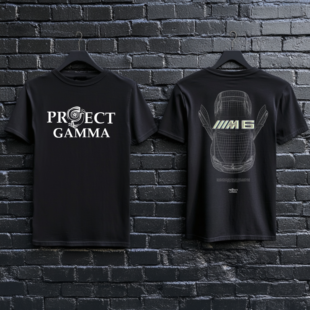 BMW / M6 Blueprint - Unisex Double Sided T-Shirt