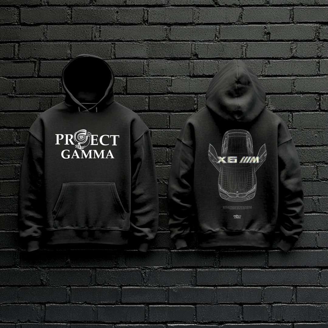 BMW / X6 M Blueprint - Unisex Double Sided Hoodie