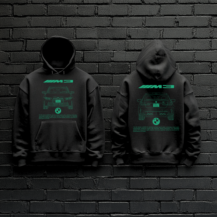 BMW / M3 Dual-View Technical Series - Unisex Double Sided Hoodie