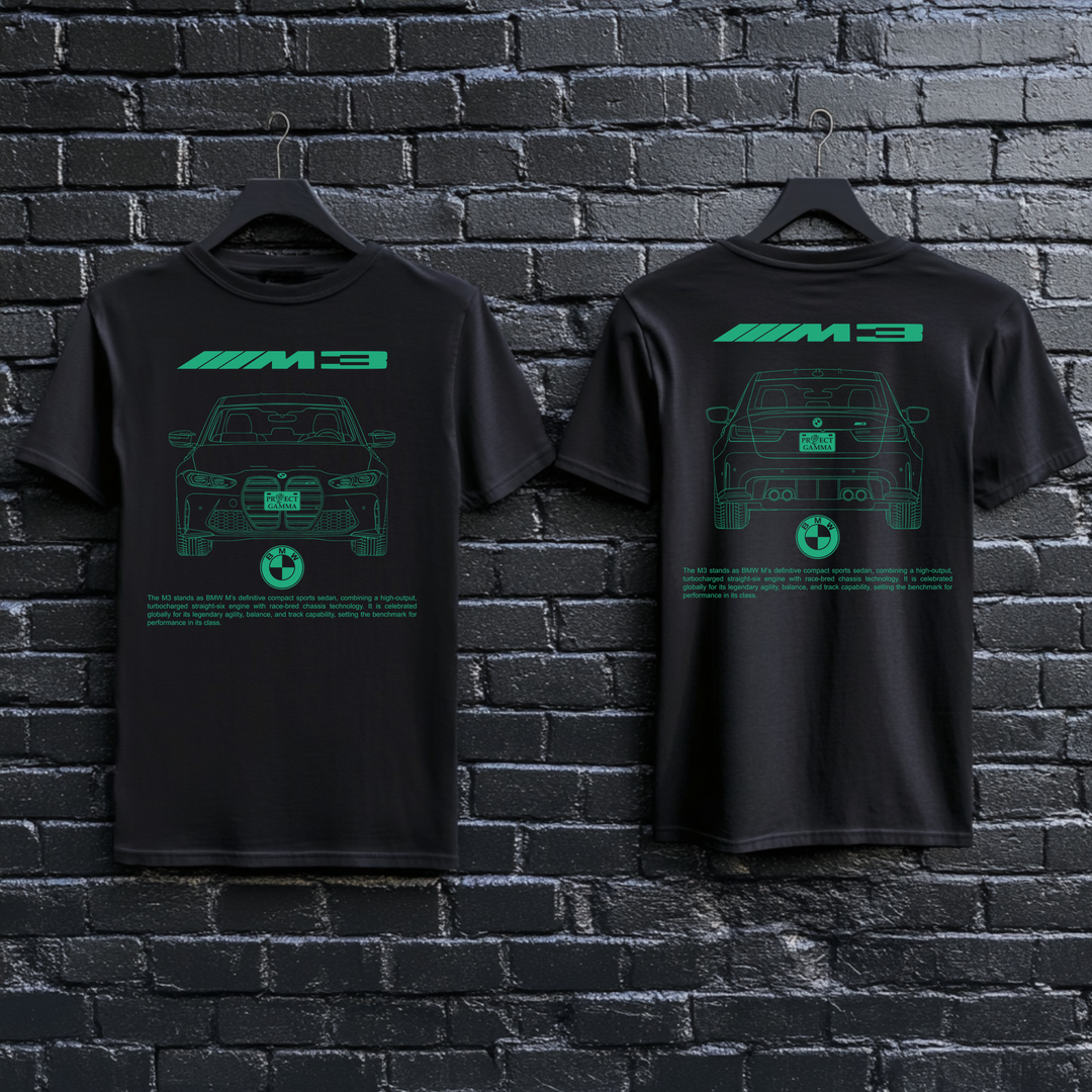 BMW / M3 Dual-View Technical Series - Unisex Double Sided T-Shirt